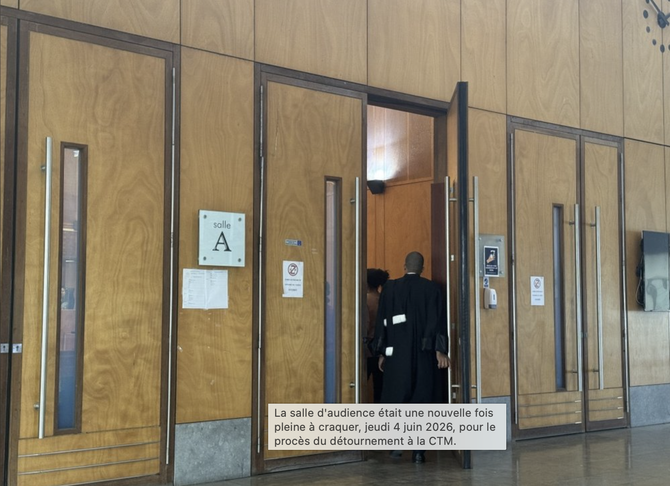 Salle d'audience du tribunal de Fort-de-France – procès CTM juin 2026