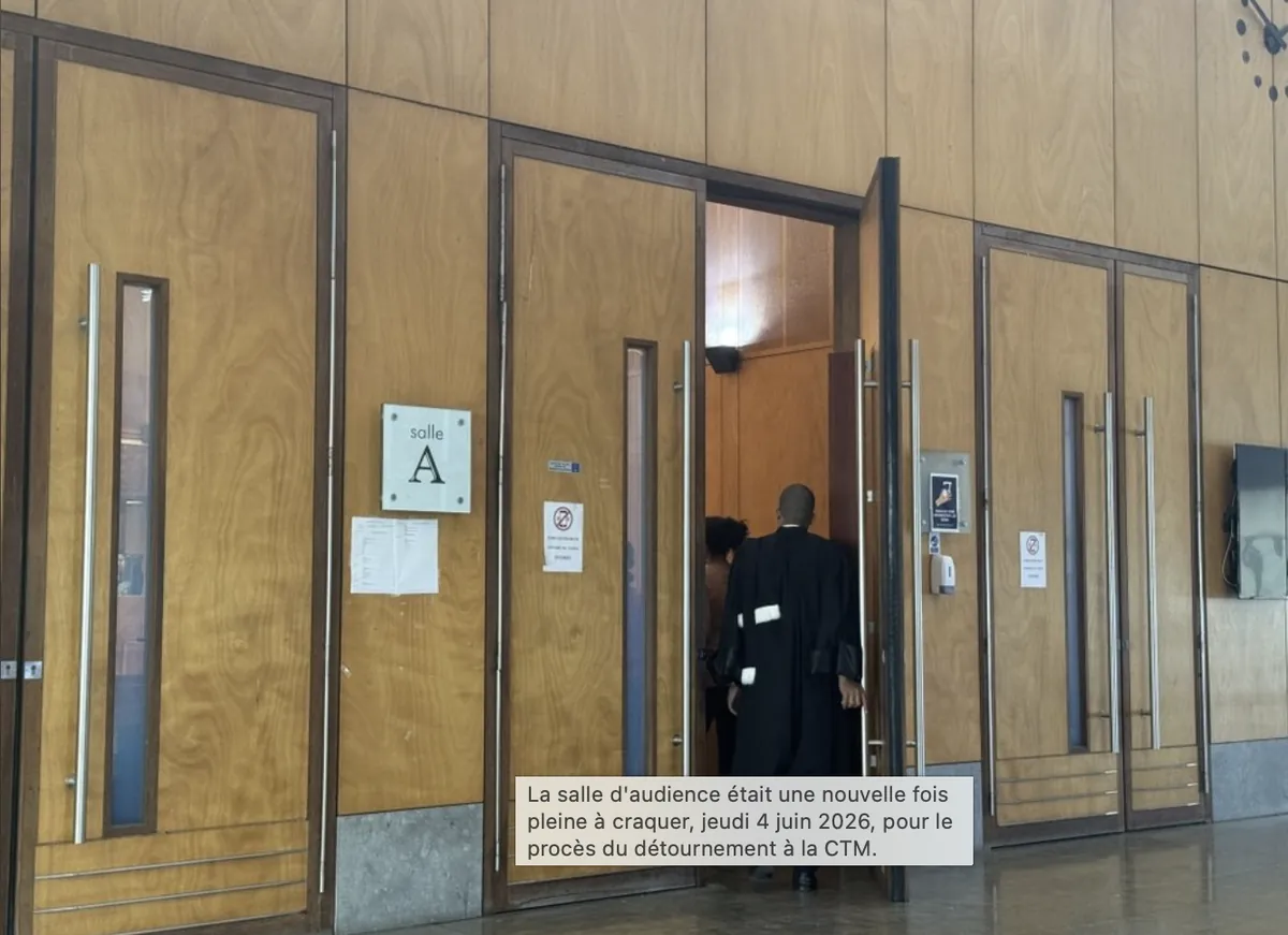 Salle d'audience du tribunal de Fort-de-France – procès CTM juin 2026