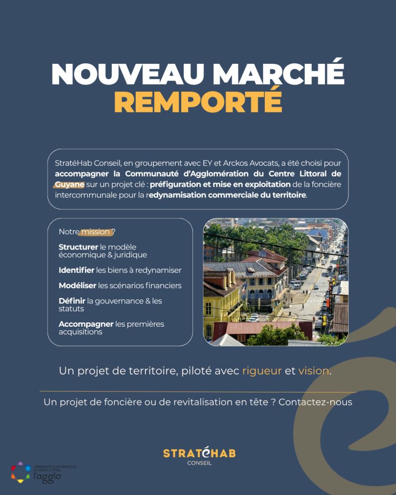 Nouveau marché remporté – CACL Guyane foncière intercommunale